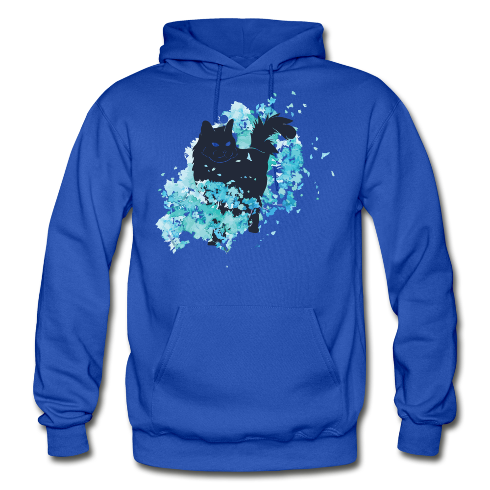 Black Cat & Blue - Gildan Heavy Blend Adult Hoodie - royal blue