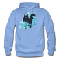 Black Cat & Blue - Gildan Heavy Blend Adult Hoodie - carolina blue