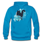 Black Cat & Blue - Gildan Heavy Blend Adult Hoodie - turquoise