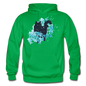 Black Cat & Blue - Gildan Heavy Blend Adult Hoodie - kelly green