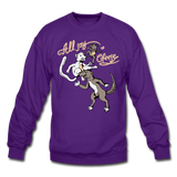 Cat, Dog, Mouse And Cheese - Crewneck Sweatshirt - purple