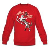 Cat, Dog, Mouse And Cheese - Crewneck Sweatshirt - red