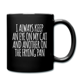 Cat And Frying Pan - White - Full Color Mug - black