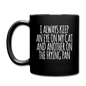 Cat And Frying Pan - White - Full Color Mug - black