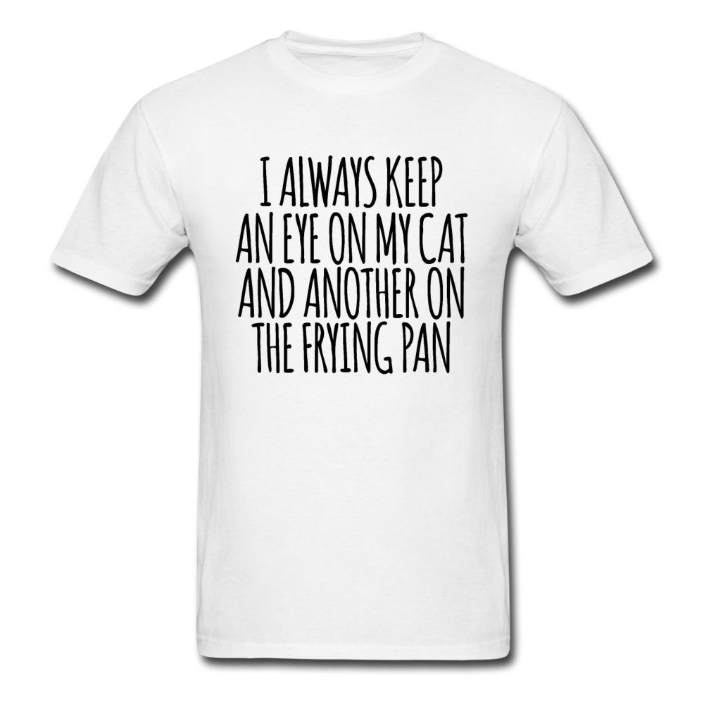 Cat And Frying Pan - Black - Unisex Classic T-Shirt - white