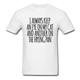 Cat And Frying Pan - Black - Unisex Classic T-Shirt - white