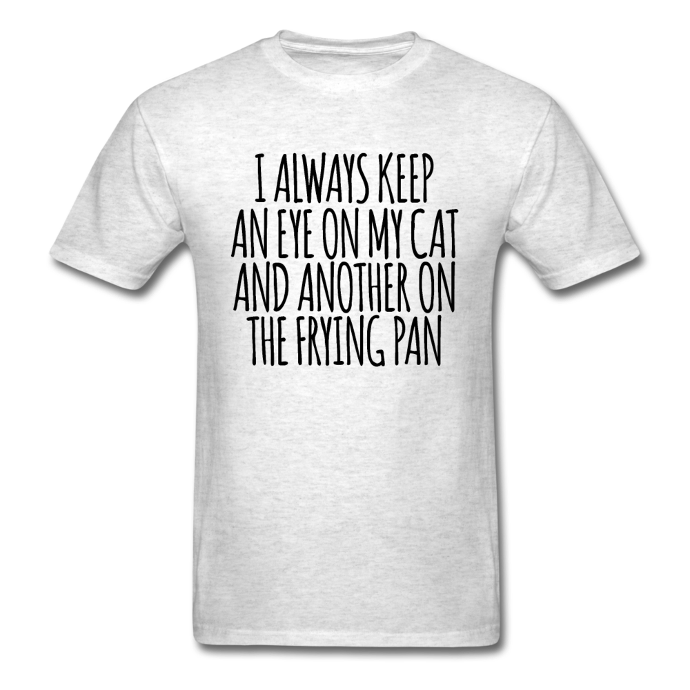 Cat And Frying Pan - Black - Unisex Classic T-Shirt - light heather gray