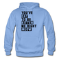 Cat, Kitten, Meow - Black - Gildan Heavy Blend Adult Hoodie - carolina blue