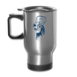 Cat With A Gun - Travel Mug - silver