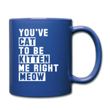 Cat, Kitten, Meow - White - Full Color Mug - royal blue