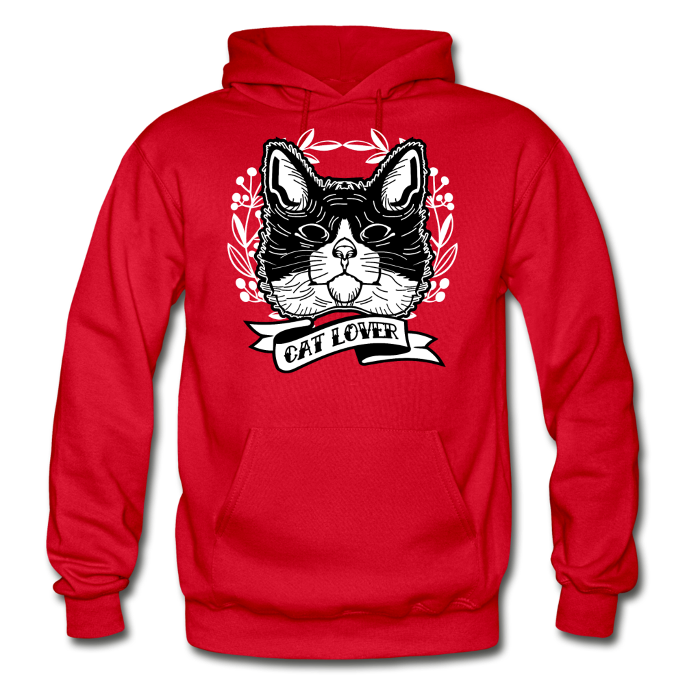 Cat Lover - Gildan Heavy Blend Adult Hoodie - red