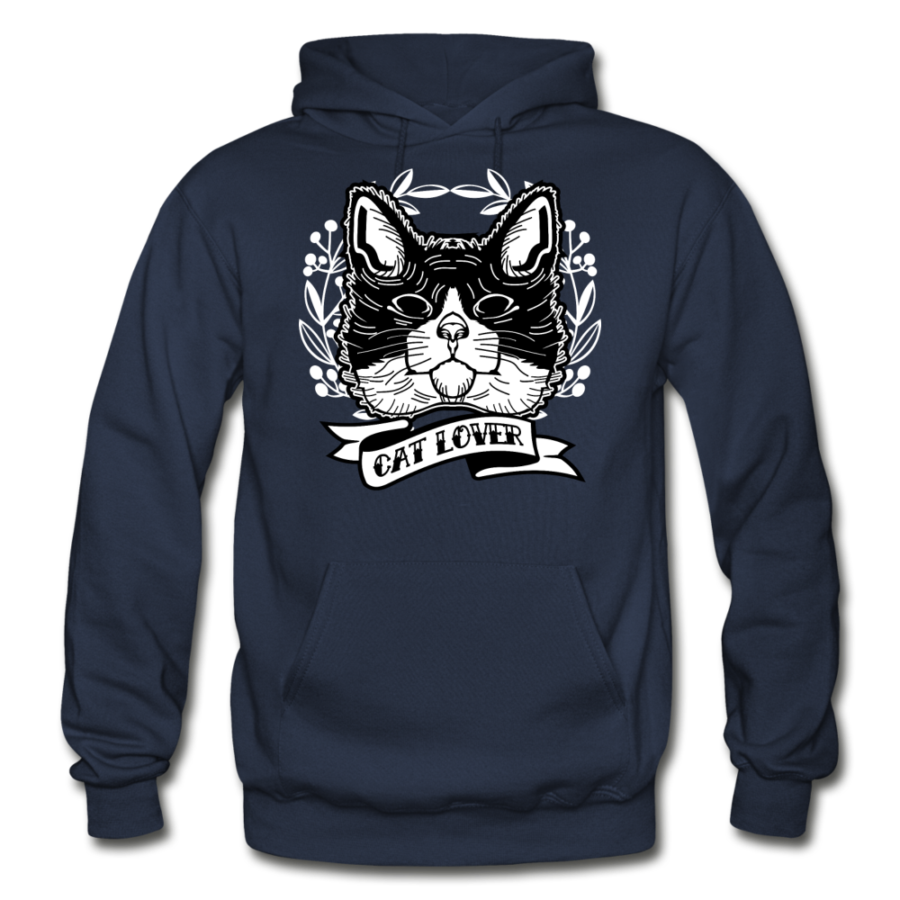 Cat Lover - Gildan Heavy Blend Adult Hoodie - navy