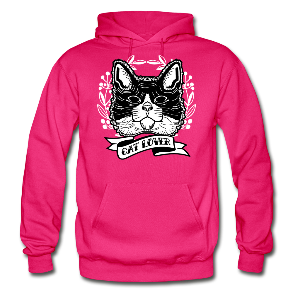 Cat Lover - Gildan Heavy Blend Adult Hoodie - fuchsia