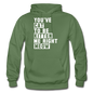 Cat, Kitten, Meow - White - Gildan Heavy Blend Adult Hoodie - military green