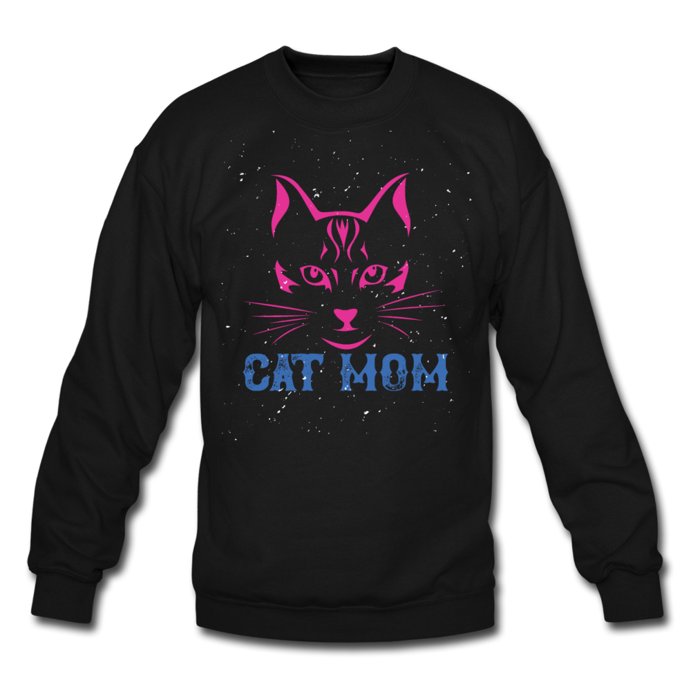 Cat Mom - Crewneck Sweatshirt - black