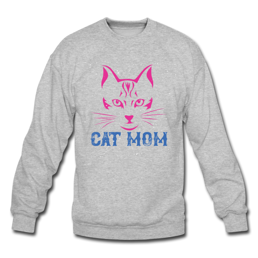 Cat Mom - Crewneck Sweatshirt - heather gray