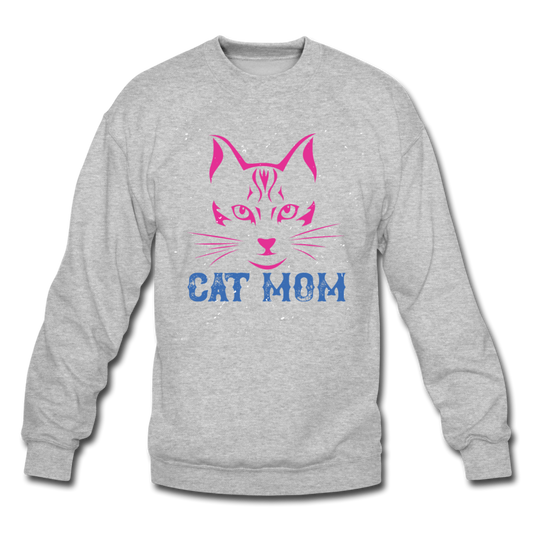 Cat Mom - Crewneck Sweatshirt - heather gray