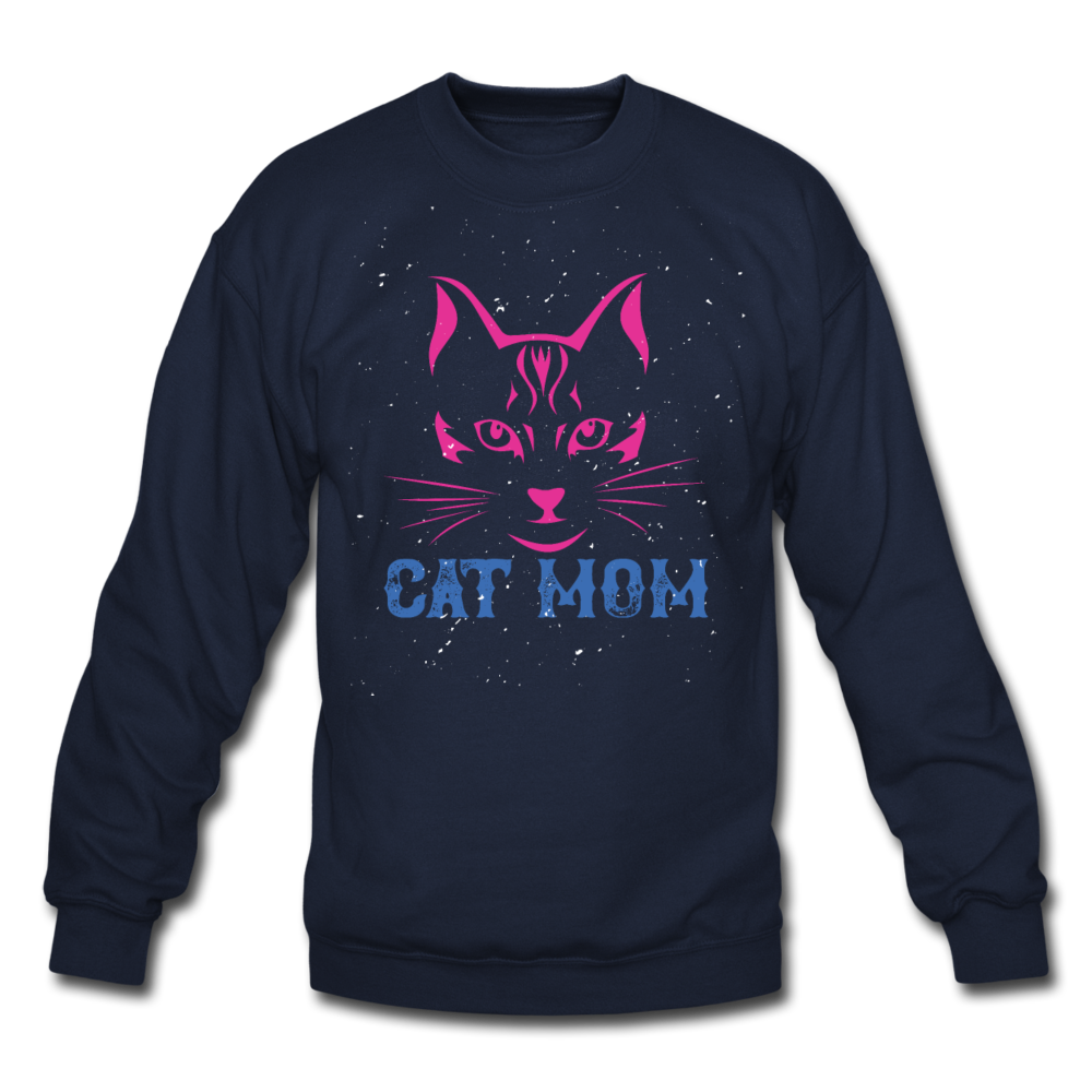 Cat Mom - Crewneck Sweatshirt - navy