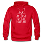 At Least My Cat Loves Me - Gildan Heavy Blend Adult Hoodie - red