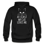 At Least My Cat Loves Me - Gildan Heavy Blend Adult Hoodie - black