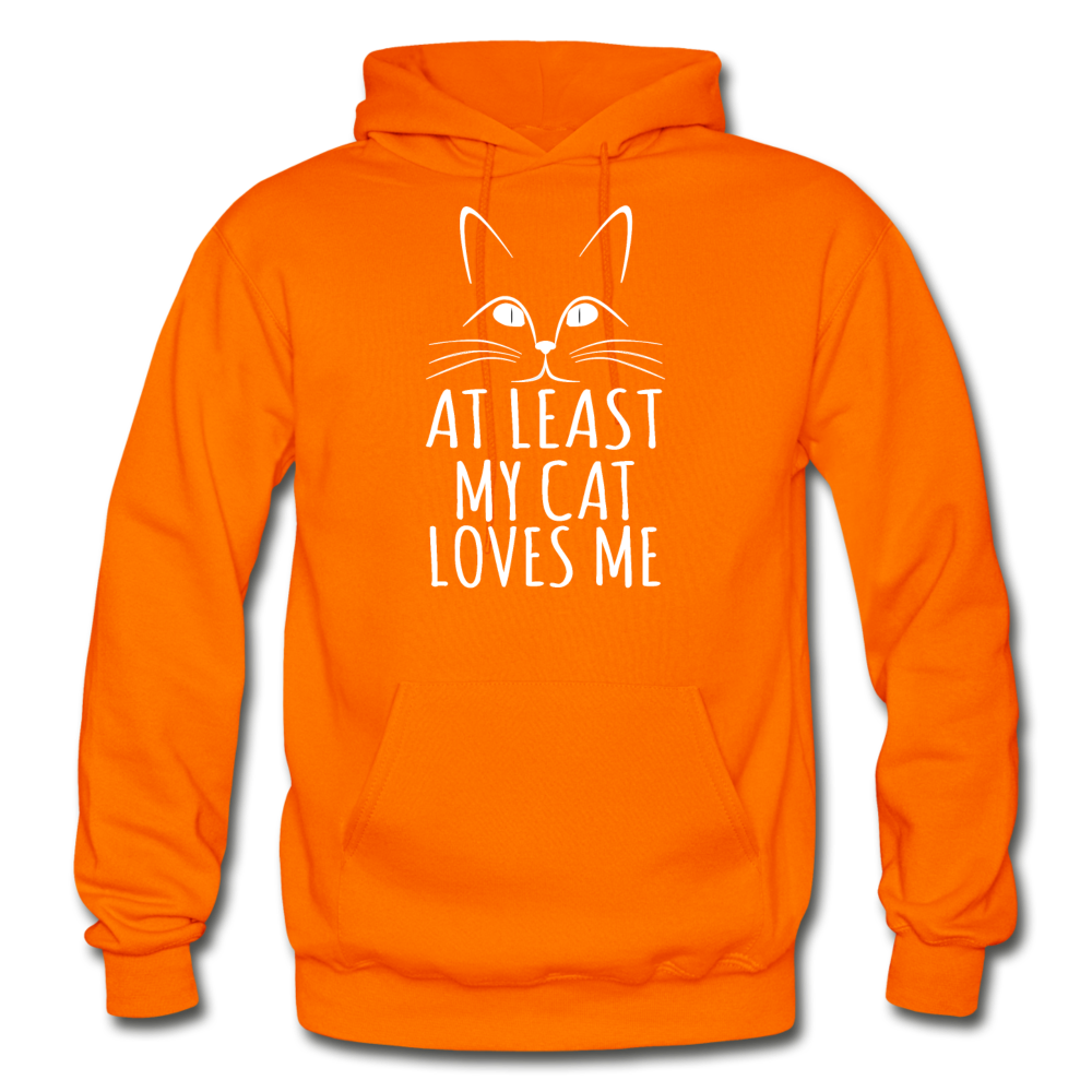 At Least My Cat Loves Me - Gildan Heavy Blend Adult Hoodie - orange