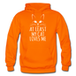 At Least My Cat Loves Me - Gildan Heavy Blend Adult Hoodie - orange