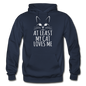 At Least My Cat Loves Me - Gildan Heavy Blend Adult Hoodie - navy