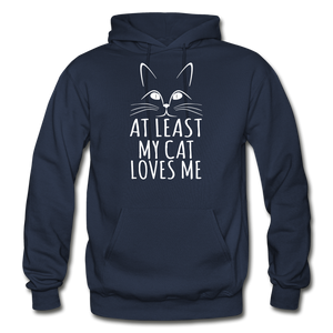 At Least My Cat Loves Me - Gildan Heavy Blend Adult Hoodie - turquoise