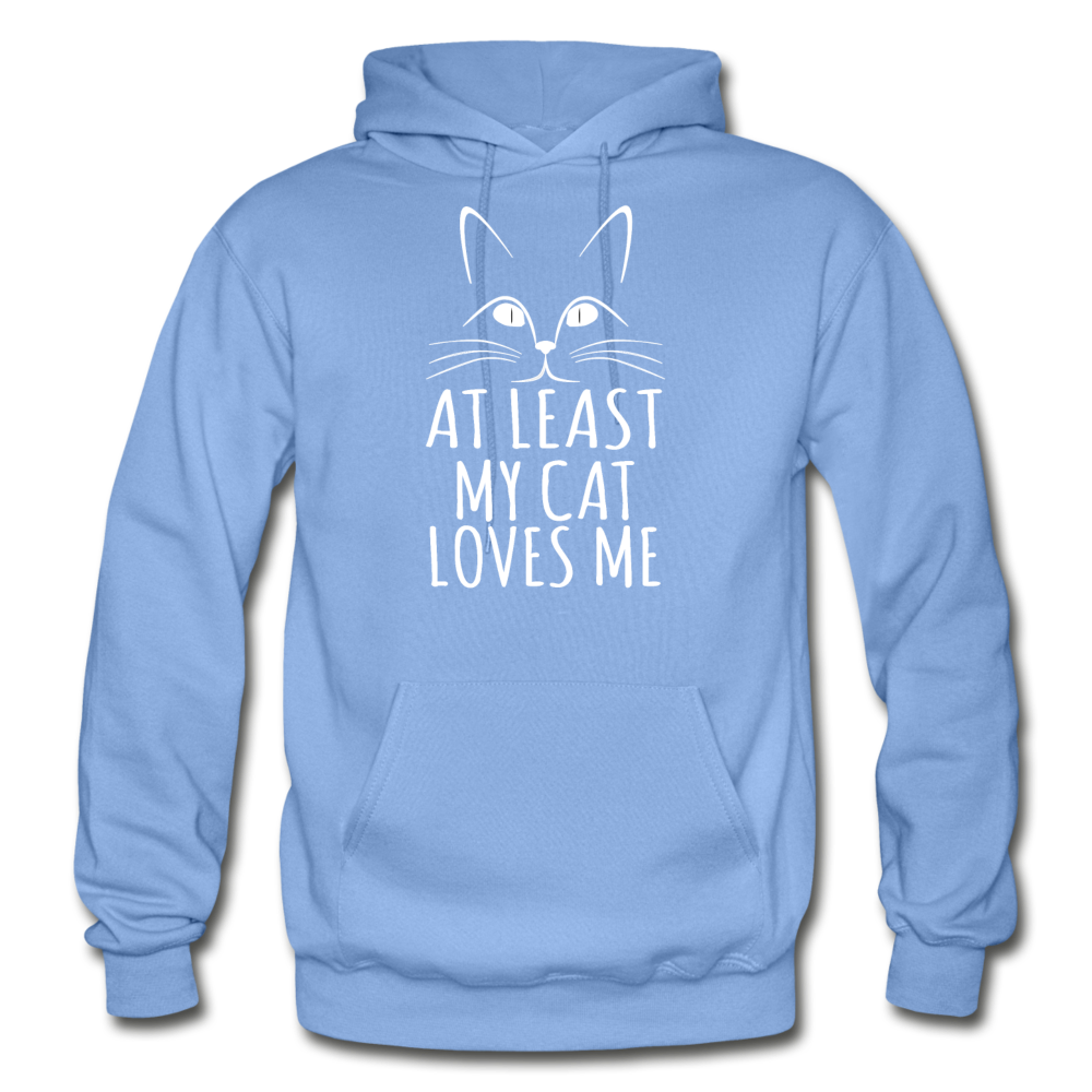 At Least My Cat Loves Me - Gildan Heavy Blend Adult Hoodie - carolina blue