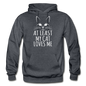 At Least My Cat Loves Me - Gildan Heavy Blend Adult Hoodie - charcoal gray