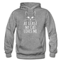 At Least My Cat Loves Me - Gildan Heavy Blend Adult Hoodie - graphite heather