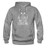 At Least My Cat Loves Me - Gildan Heavy Blend Adult Hoodie - graphite heather