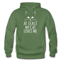 At Least My Cat Loves Me - Gildan Heavy Blend Adult Hoodie - military green