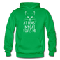 At Least My Cat Loves Me - Gildan Heavy Blend Adult Hoodie - kelly green