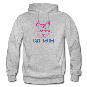 Cat Mom - Gildan Heavy Blend Adult Hoodie - heather gray