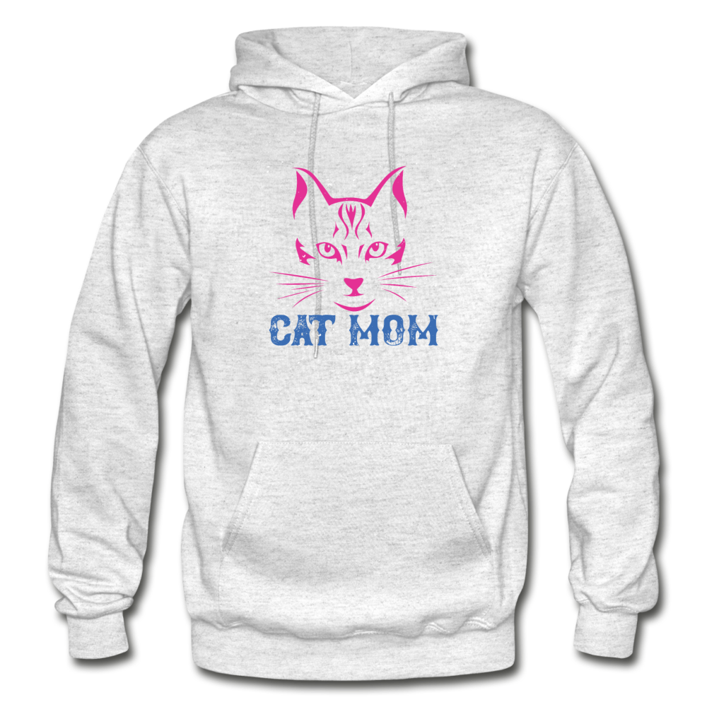 Cat Mom - Gildan Heavy Blend Adult Hoodie - light heather gray