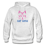 Cat Mom - Gildan Heavy Blend Adult Hoodie - light heather gray