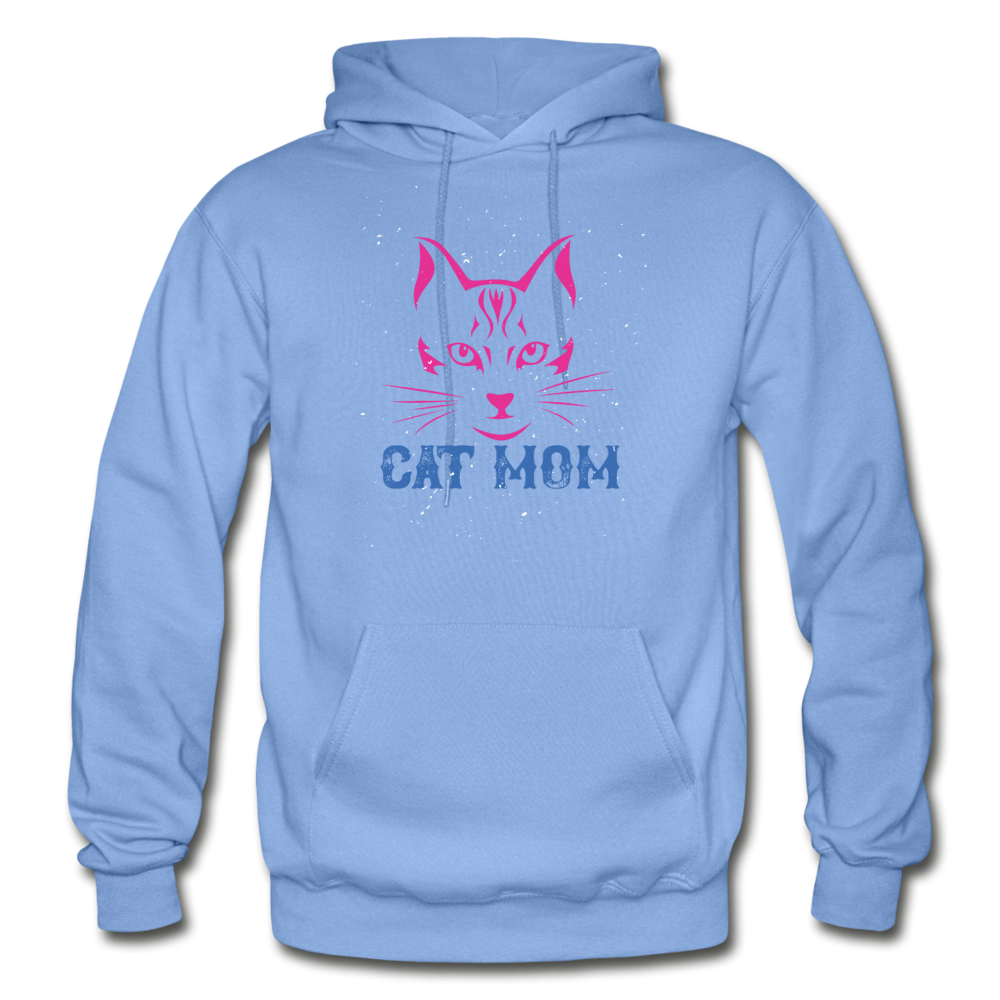 Cat Mom - Gildan Heavy Blend Adult Hoodie - carolina blue