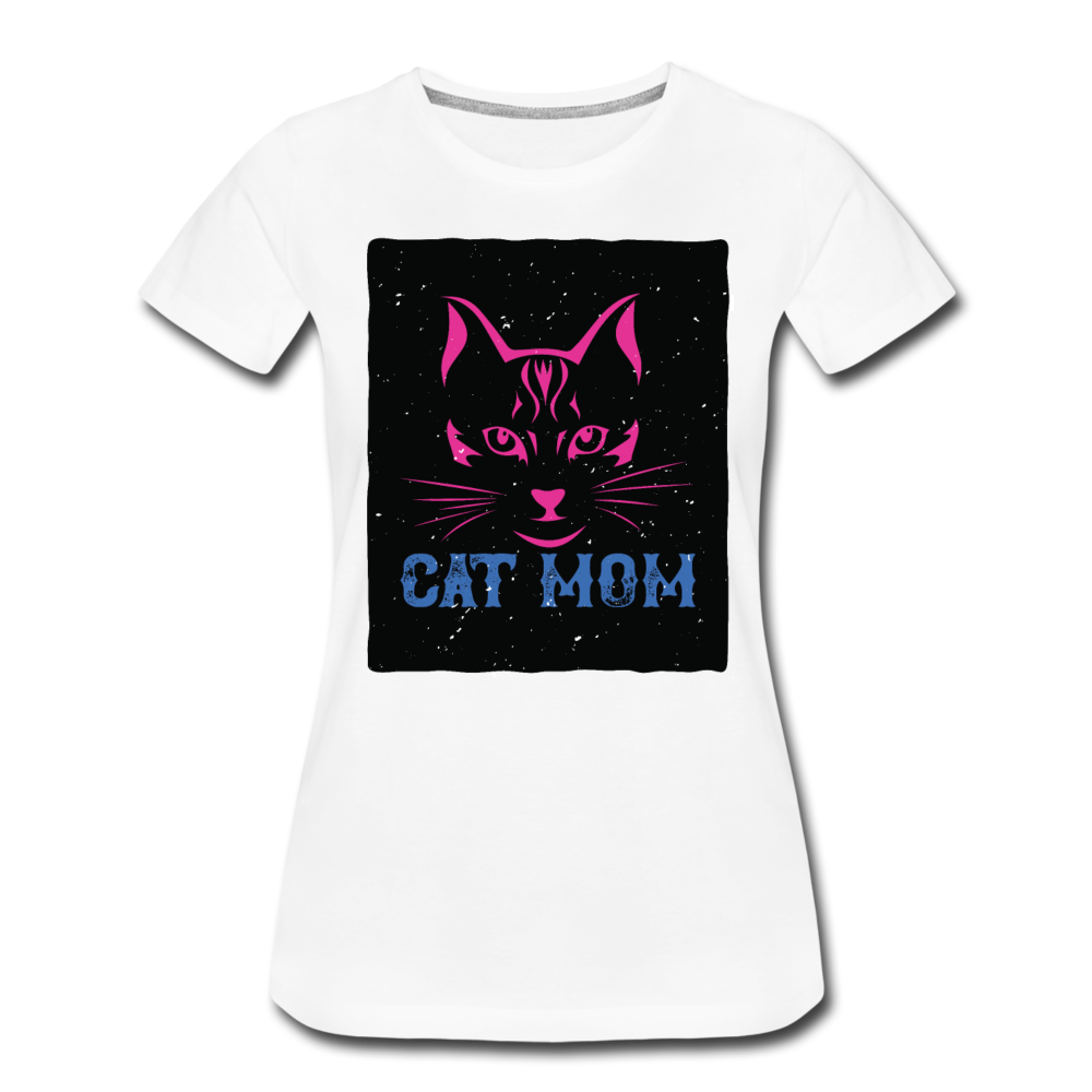 Cat Mom - Black - Women’s Premium T-Shirt - white