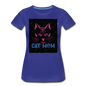 Cat Mom - Black - Women’s Premium T-Shirt - royal blue