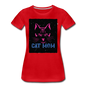 Cat Mom - Black - Women’s Premium T-Shirt - red