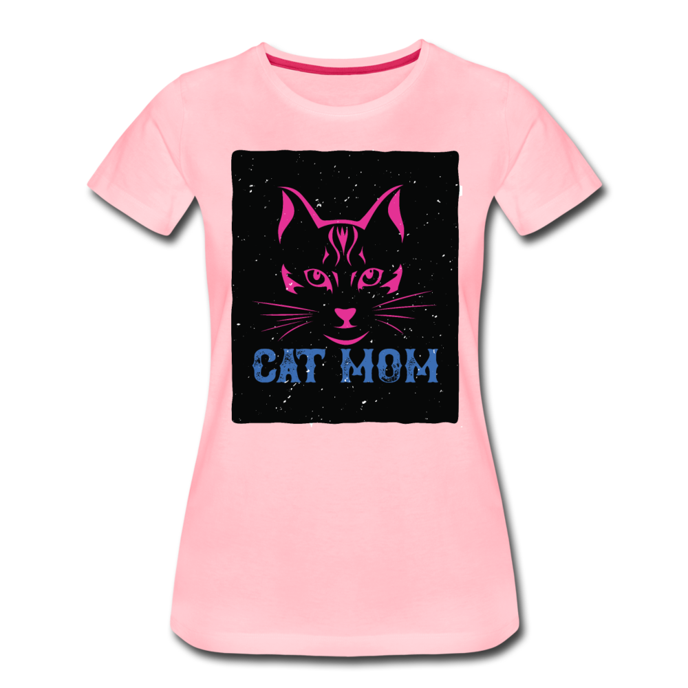 Cat Mom - Black - Women’s Premium T-Shirt - pink