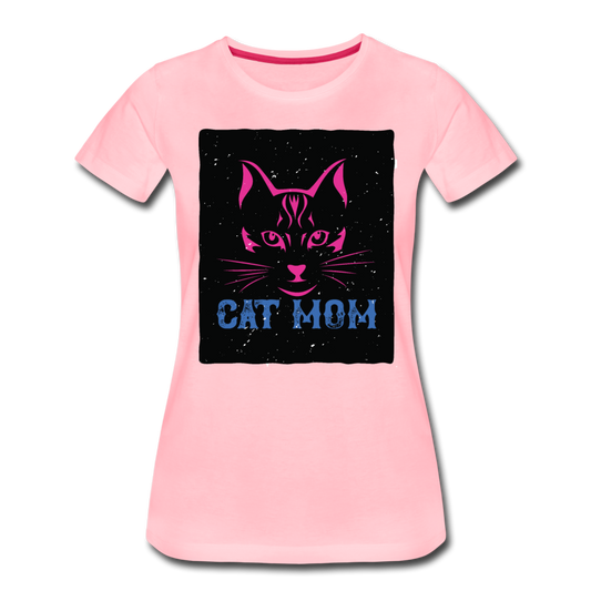 Cat Mom - Black - Women’s Premium T-Shirt - pink