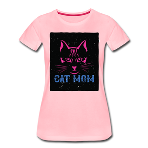 Cat Mom - Black - Women’s Premium T-Shirt - pink