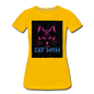 Cat Mom - Black - Women’s Premium T-Shirt - sun yellow