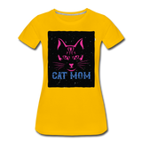 Cat Mom - Black - Women’s Premium T-Shirt - sun yellow