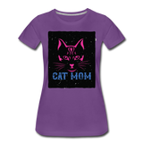 Cat Mom - Black - Women’s Premium T-Shirt - purple
