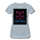 Cat Mom - Black - Women’s Premium T-Shirt - heather ice blue