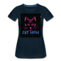 Cat Mom - Black - Women’s Premium T-Shirt - deep navy