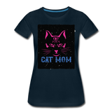 Cat Mom - Black - Women’s Premium T-Shirt - deep navy